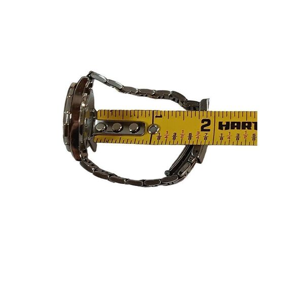 Vtg Freestyle Diver Watch Women Silver Tone Night Vision Date 100M New Battery - Picture 5 of 7